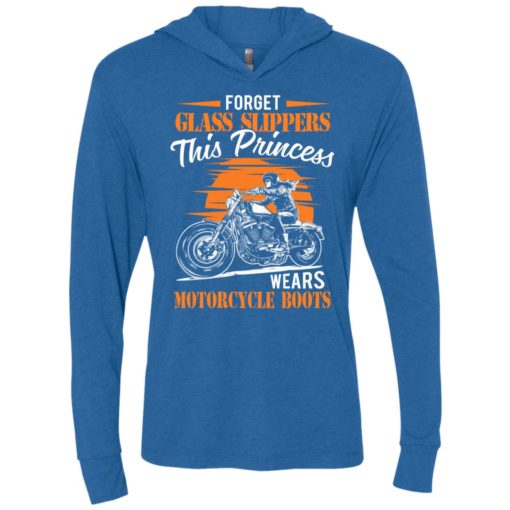 Women riders forget glass slippers this princess wears motorcycle boots unisex hoodie