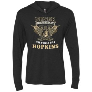 Never underestimate the power of hopkins shirt with personal name on it unisex hoodie
