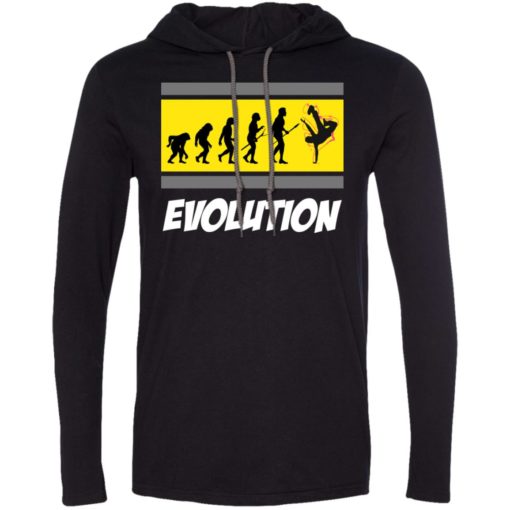 Break dancers gift tee evolution of dancing long sleeve hoodie