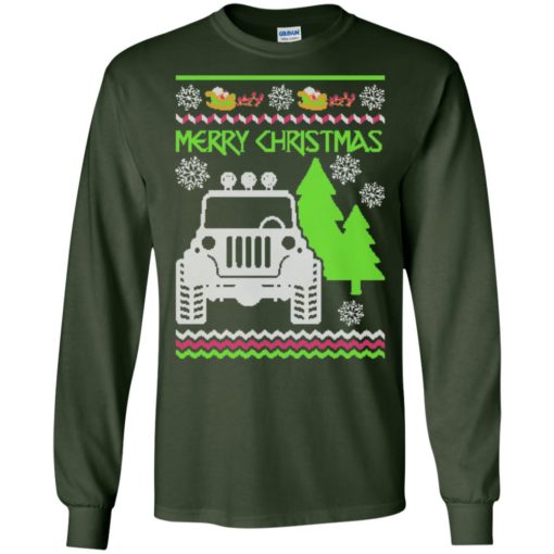 Ugly jeep sweater christmas gift for jeep lover owner addicted long sleeve