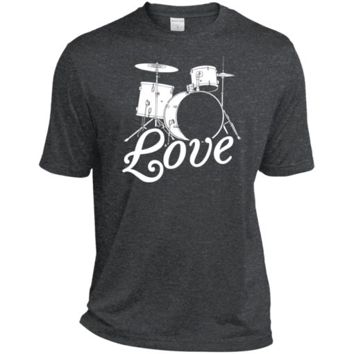 Musician gift drummer all you need is love sport tee