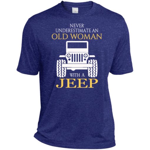 Never underestimate old woman with jeep sport t-shirt