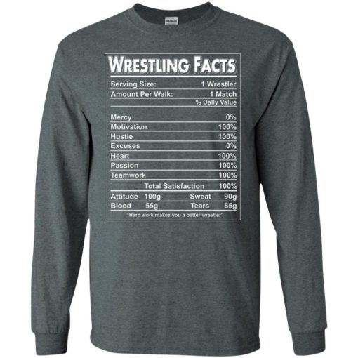 Wrestling facts shirt – wrestling team gift long sleeve