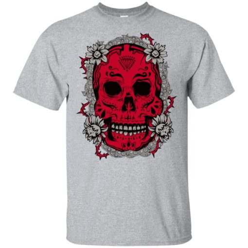 Mexican skull art 6 skeleton face day of the dead dia de los muertos t-shirt