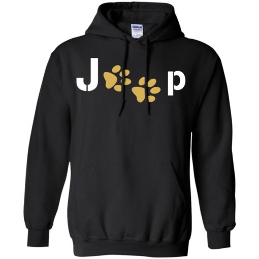 Jeep with dog paw hoodie