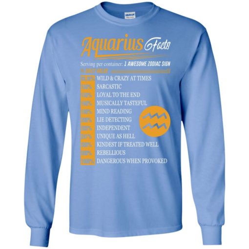 Aquarius facts serving per container awesome zodiac sign daily value long sleeve