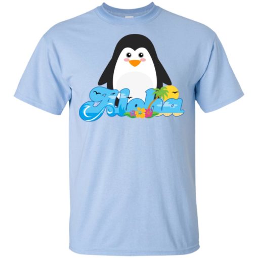Aloha penguin animal gift cute kids hawaiian t-shirt