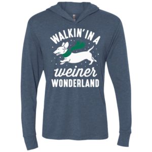 Walking in a wiener wonderland unisex hoodie