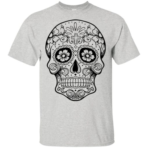 Mexican skull art 1 skeleton face day of the dead dia de los muertos t-shirt