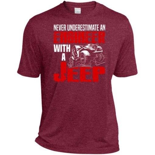 Never underestimate engineer with jeep sport t-shirt