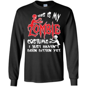 This is my zombie costume funny distressed halloween gift long sleeve