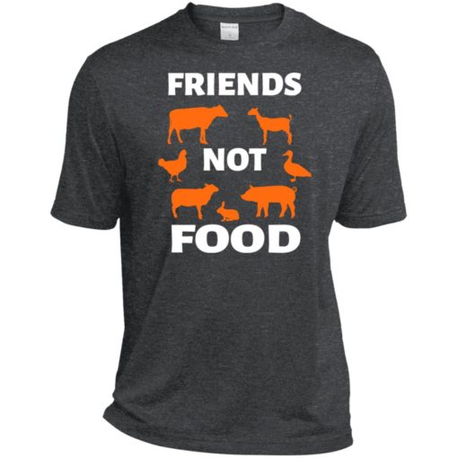 Vegan vegetarian shirt animal is friends not food sport tee