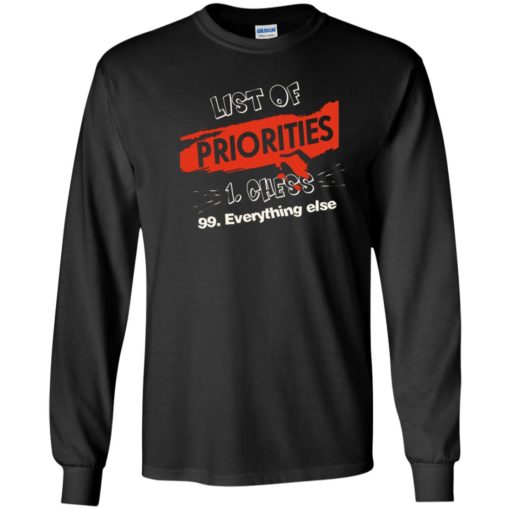 List of priorities first chess long sleeve