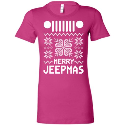 Merry jeepmas ugly christmas women tee