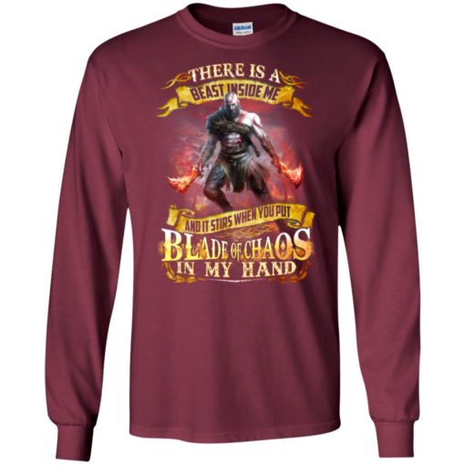 God of war kratos there is a beast inside me long sleeve