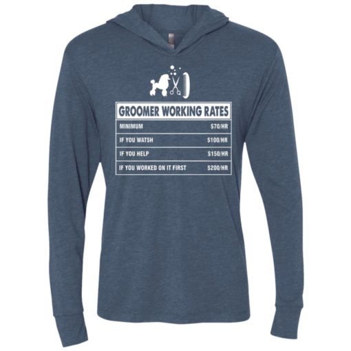 Groomer working rates – funny groomer dog lovers poodle ownes unisex hoodie
