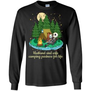 Jack skellington and sally husband and wife camping partners for life long sleeve