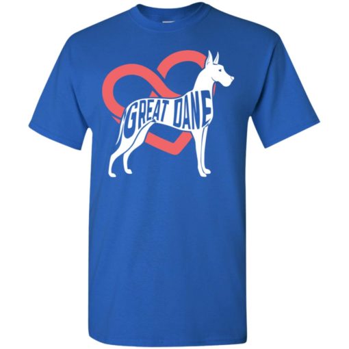 Dog lovers gift great dane infinite love t-shirt
