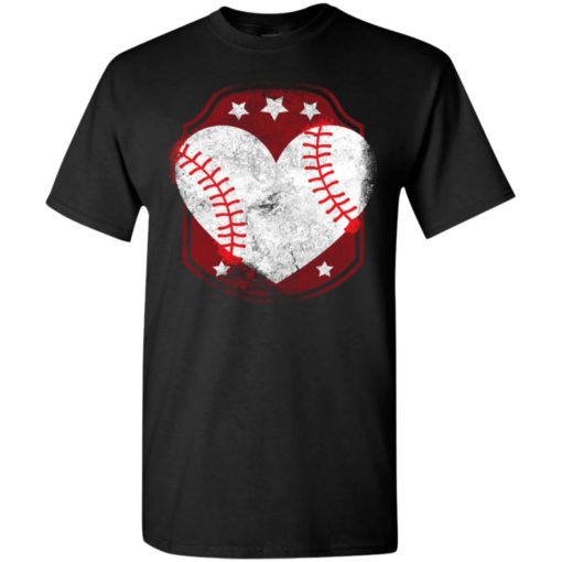 Baseball heart softball mom gift for baseball player lover t-shirt
