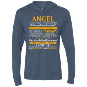 Angel completely unexplainable notices everything but wont say it unisex hoodie