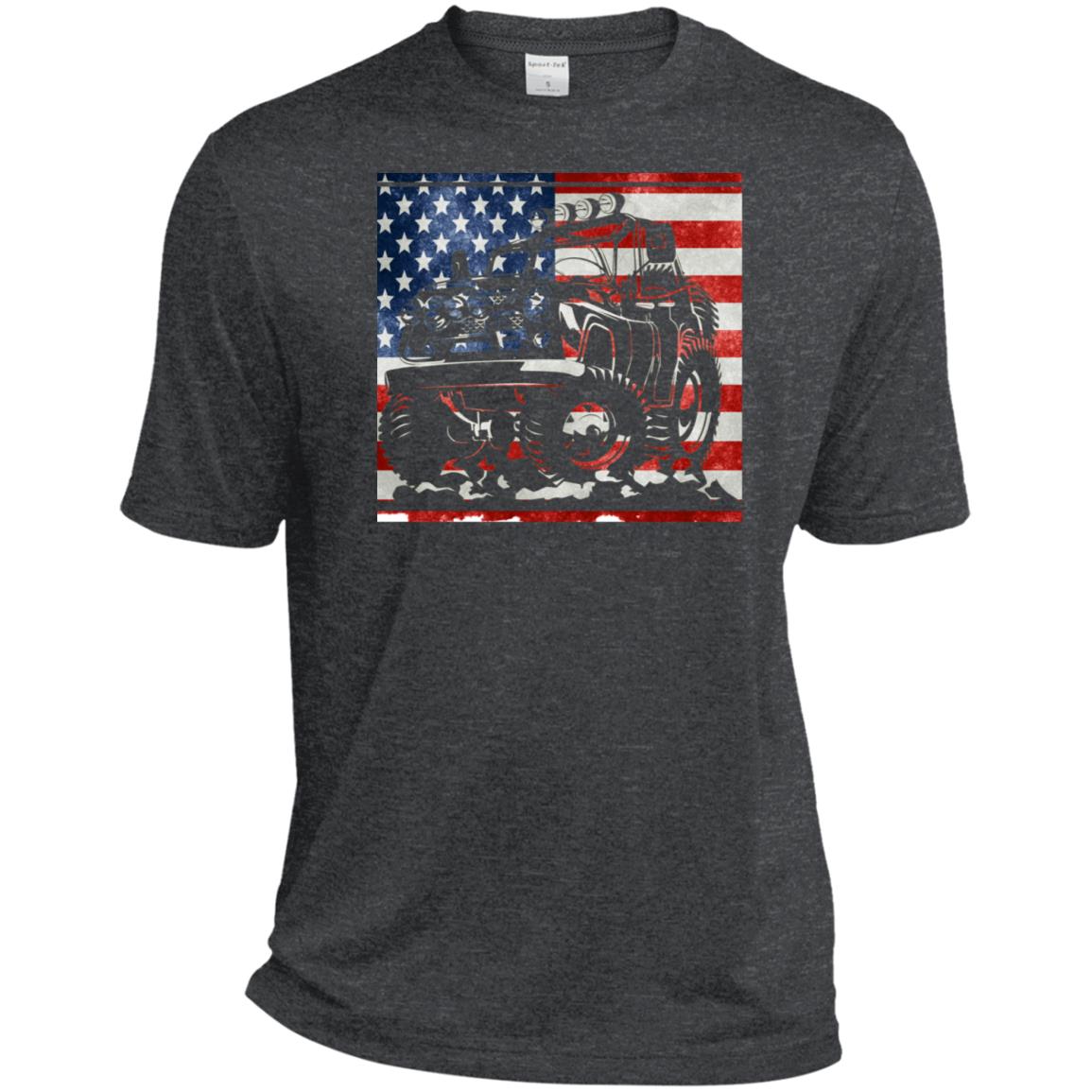 American Flag and Jeep Lover Sport T-Shirt - AMZPrimeShirt