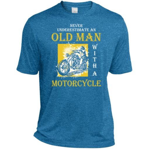 Never underestimate an old man with motorcycle sport tee