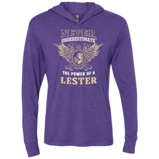 Never underestimate the power of lester shirt with personal name on it unisex hoodie