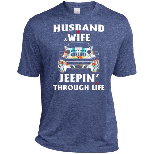 Husband and wife jeeping through life sport t-shirt