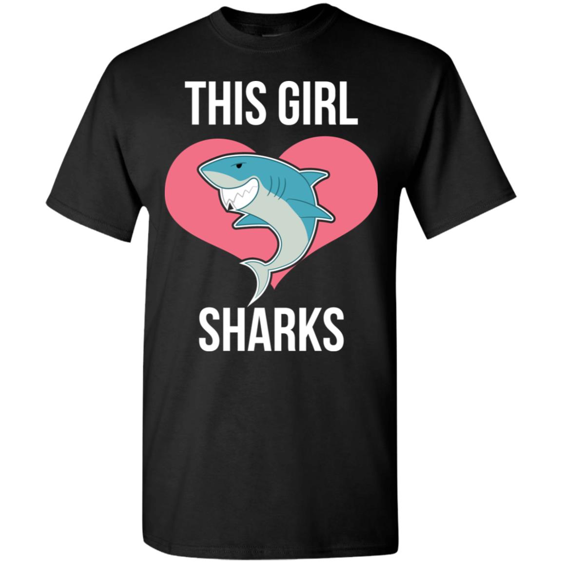 This Girl Loves Sharks Funny Gift for Shark Lover T-Shirt - AMZPrimeShirt