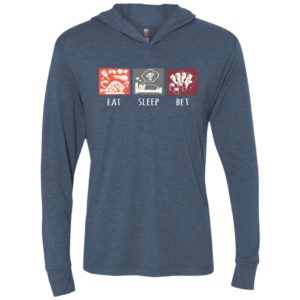 Eat sleep play cards repeat gift for player unisex hoodie