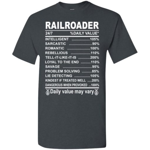 Railroader daily value may vary t-shirt