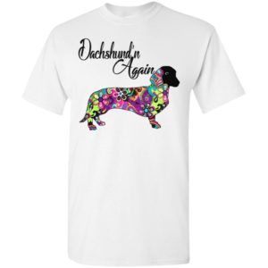 Dachshund again line art dog lover puppy mom t-shirt