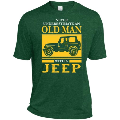 Never underestimate old man with jeep sport t-shirt