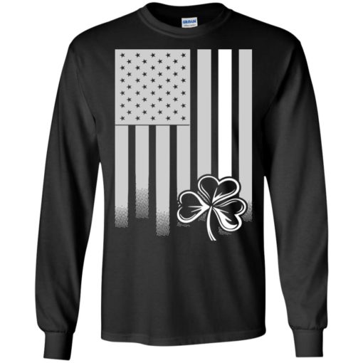 Irish american flag and clover for st. patrick’s day long sleeve