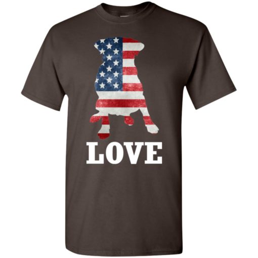 Dog lovers gift patriotic american flag dog t-shirt