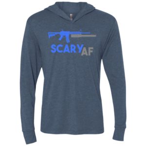 Scary af shirt evil assault rifle ar-15 gun version unisex hoodie