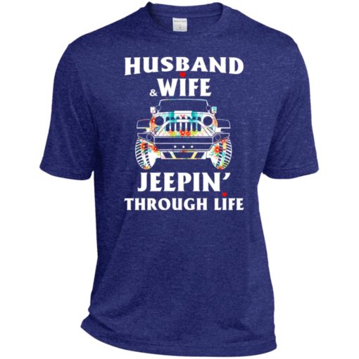 Husband and wife jeeping through life sport t-shirt