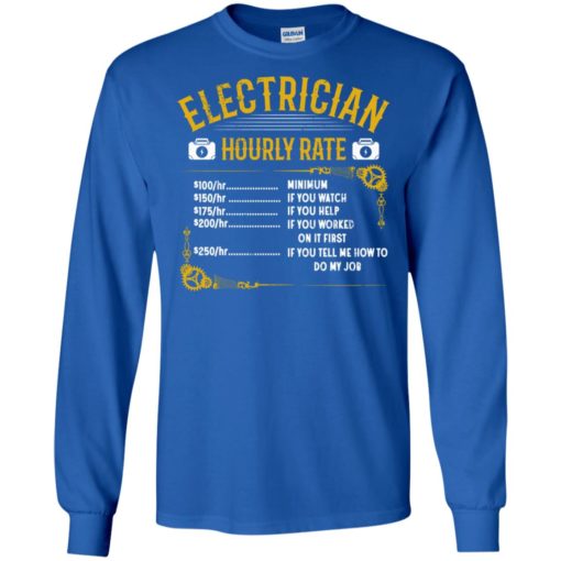 Electrician hourly rate long sleeve