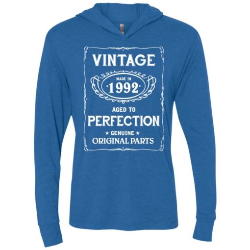 Aged to perfection made in 1992 vintage age birthday gift genuine original parts unisex hoodie