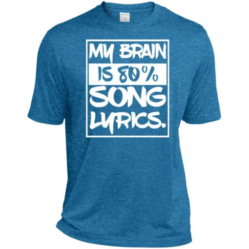 Music lover gift my brains 80 song lyrics sport tee