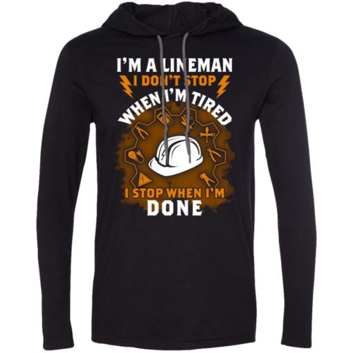 Electrical lineman hoodies lineman barn t shirts i am lineman long sleeve hoodie