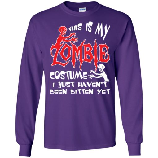 This is my zombie costume funny distressed halloween gift long sleeve