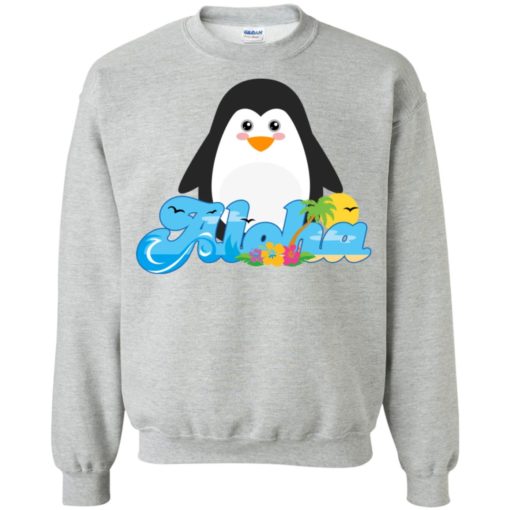 Aloha penguin animal gift cute kids hawaiian sweatshirt