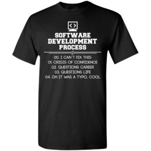 Software development process – funny programming t-shirt