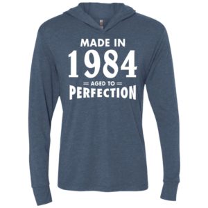 Made in 1984 aged to perfection original parts vintage age birthday gift celebrate grandparents day unisex hoodie