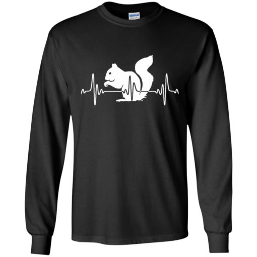 Squirrel heartbeat gift shirt for squirrel owner lover long sleeve