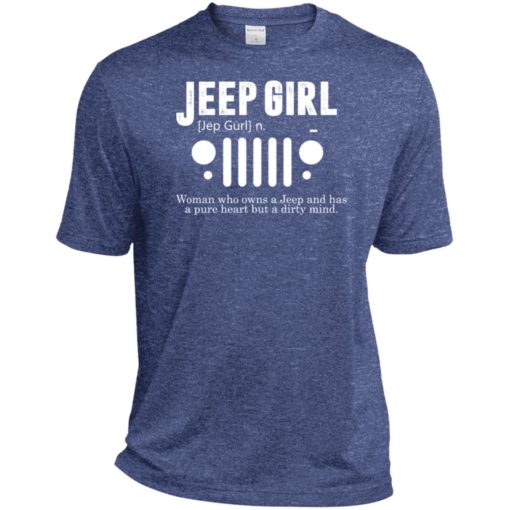 Vintage jeep pure heart but dirty mind jeep girl jeep wife sport t-shirt