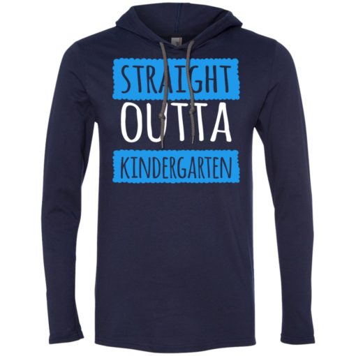 Straight outta kindergarten funny shirt vintage kids graduation long sleeve hoodie