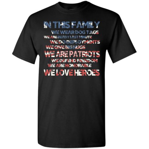 Military soldier family gift vintage american flag t-shirt