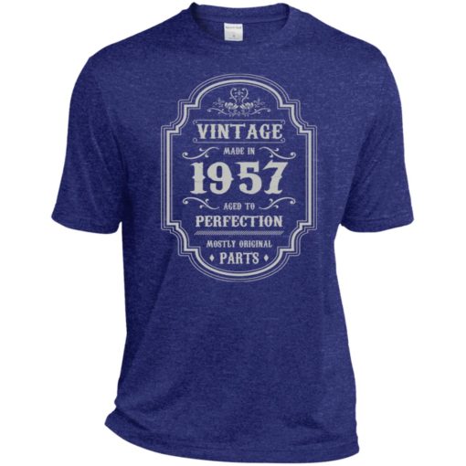 Birthday gift vintage made in 1957 age to perfection sport tee